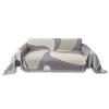 Simple Line Pattern Sofa Towel Cover, Reversible Chenille Sofa Cover Living Room 3-Seater Sofa Blanket Four Seasons Universal