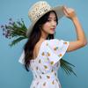 Woven Straw Hat Seashells Belt Sun Hat for Women Men Unisex Perfect for Beach Vacation and Outdoor Event Gathering
