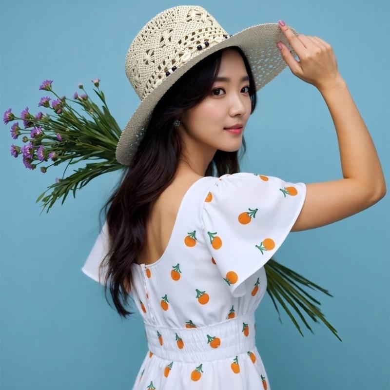 Woven Straw Hat Seashells Belt Sun Hat for Women Men Unisex Perfect for Beach Vacation and Outdoor Event Gathering
