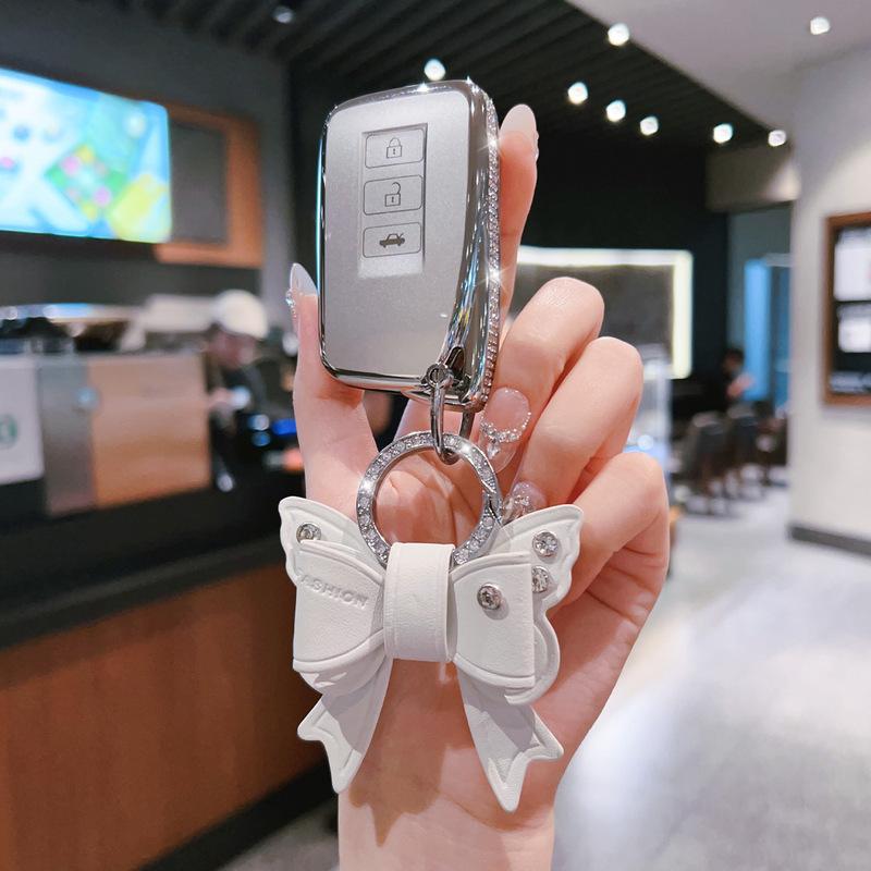 TPU Car Key Case Remote Cover Shell Holder Chain Protector Fob For Lexus ES200 ES300h LS500h NX260 NX350h RX350h RX500h LC500h