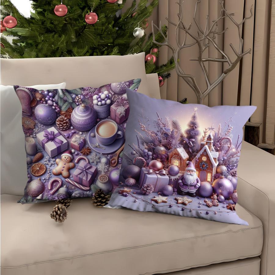 High-end Christmas Throw Pillowcase Core-free Polyester Bedside Cushion Sofa Cushion