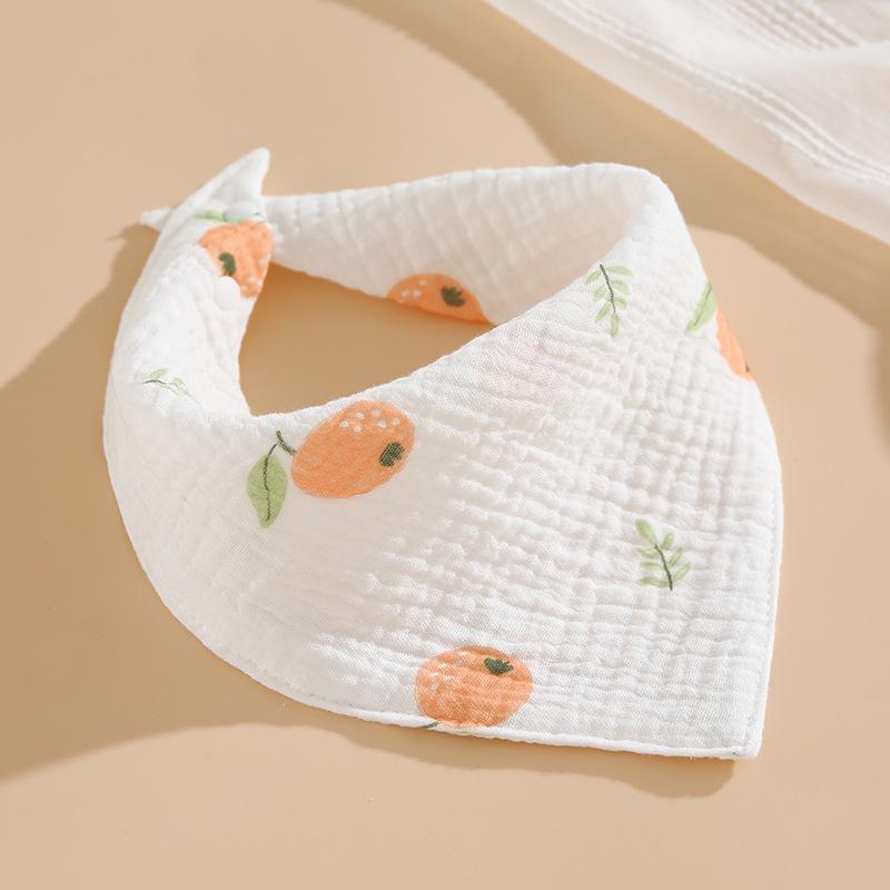 6-Layer Cotton Gauze Petal Baby Bib - 360° Newborn Anti-Spit-Up Towel for Summer