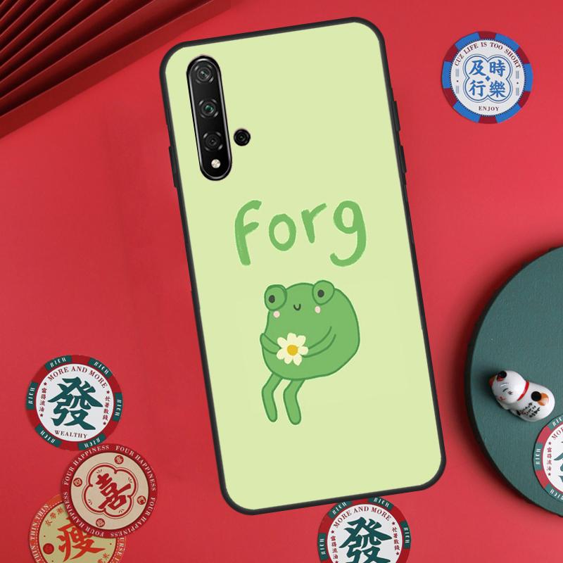 Cute Cartoon Frog For Huawei Nova Y60 Y70 Y90 Y72 Y73 Y61 Y91 7i 8i 11i 12i 12s 9 10 SE P20 P30 P40 Lite Case