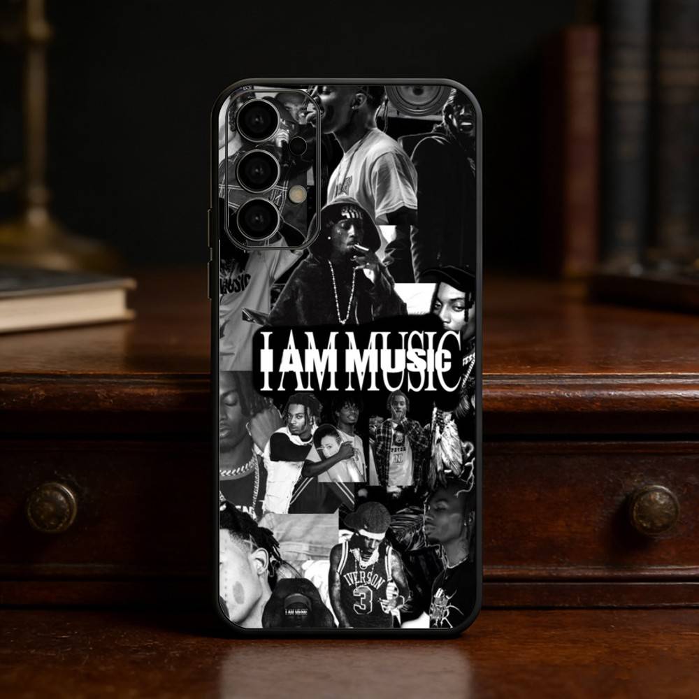 I AM MUSIC P-Playboi Carti Phone Case For Samsung S25,24,23,22,30,21,10,9,Ultra,Plus,Lite Soft Black Case