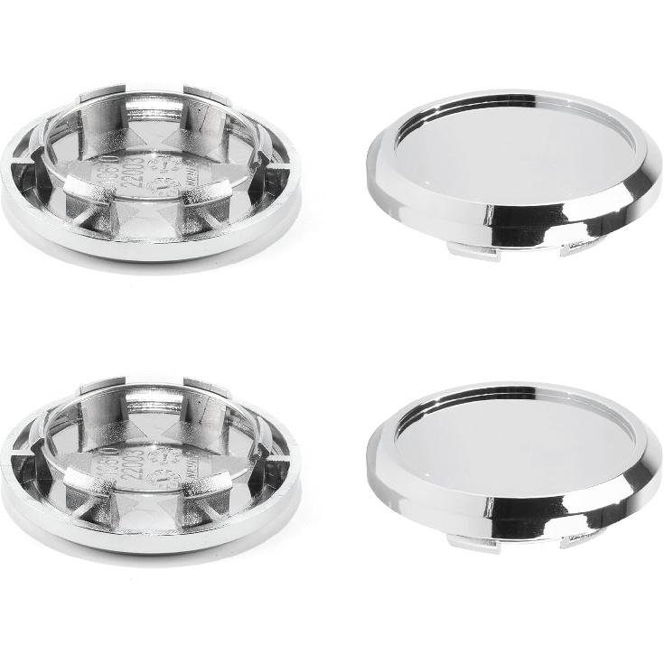 

Universal 2.74 Inch 69.5 MM Wheel Center Caps - Snap-On Hub Covers Waterproof and Rustproof Hub Caps (4-Pack, Chrome)