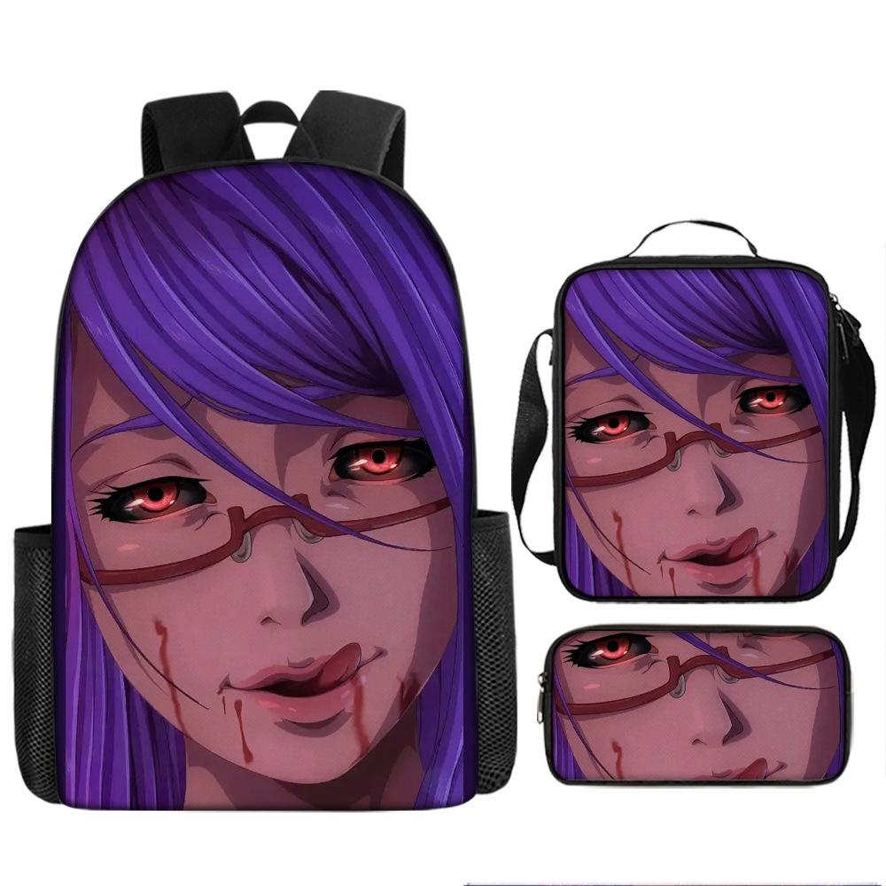 Anime Peripheral Backpack Tokyo Ghoul Food Backpack Kimuken School Bag Computer Bag Tokyo Ghoul Backpack