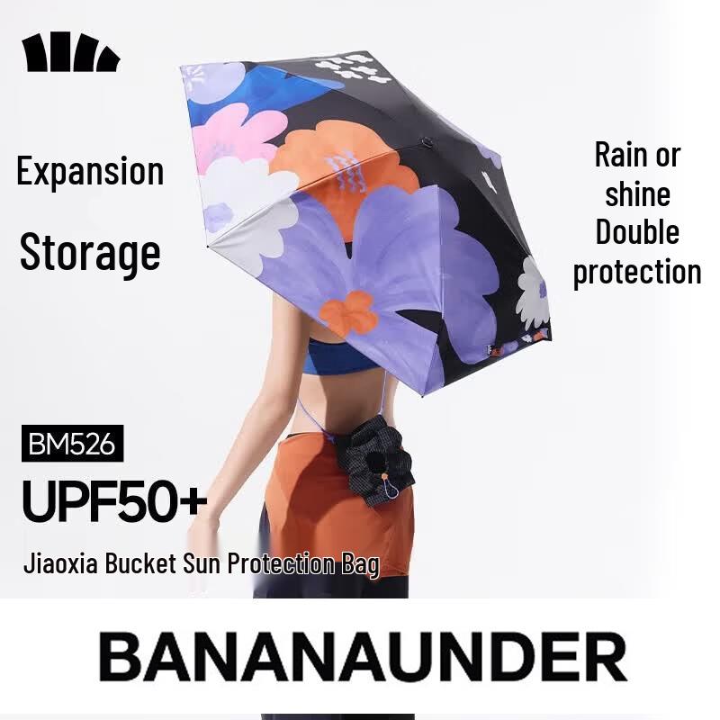 Beneunder Wildflower UV Protection 5-Fold Portable Umbrella