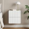 Wall Mounted Nightstand White 33 X 34.5 X 43 Cm Particleboard