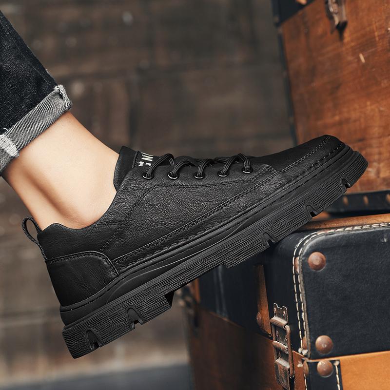 Spring Autumn 2025 Men's Work Shoes Design Platform Casual Shoes For Men Sneakers Wear-Resistant Comfortable Sports Shoes