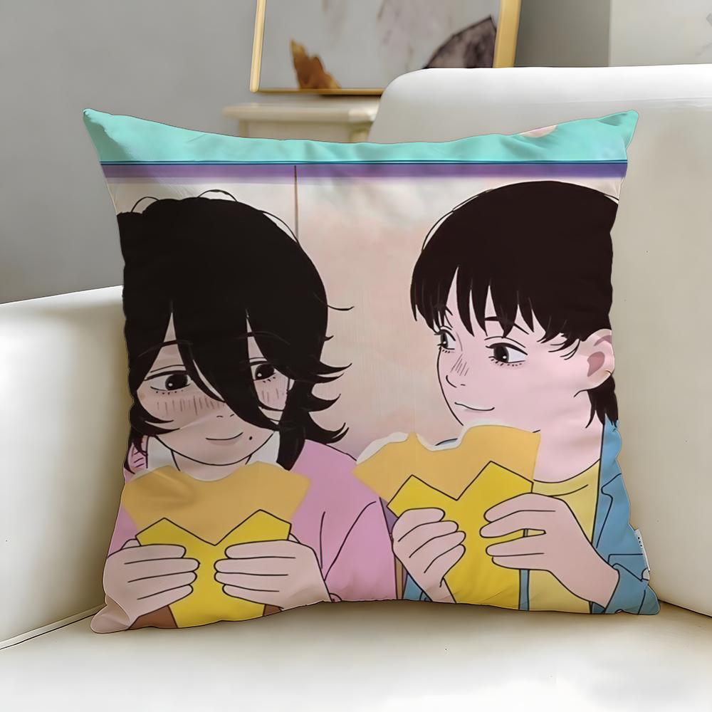 popular manga Look Back Cushion Cover Soft & Easy-Wash Pillow Case – Versatile for Couch, Bed, Travel and Office