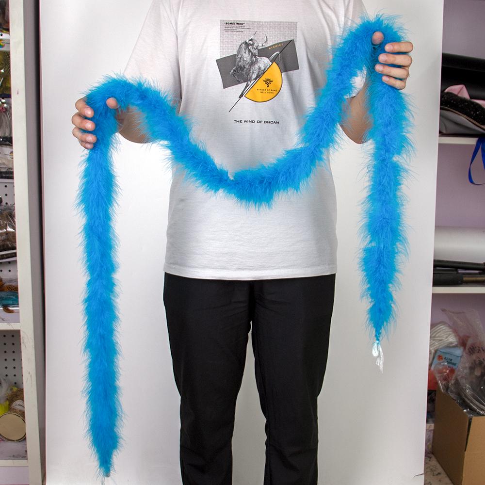 Colorful Marabou Turkey Feathers Boa Shawl 13G for Party Wedding Clothes Sewing Christmas Tree Crafts Plume 2 Yard/Pcs