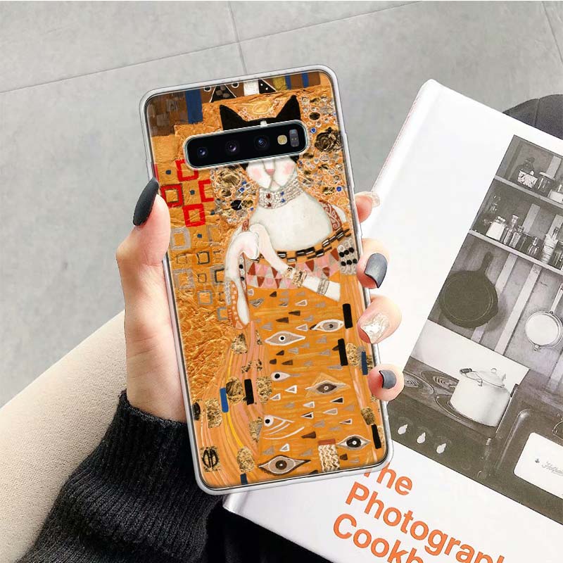 he kiss Gustav Klimt Painting Phone Case For Samsung Galaxy S26 Ultra S23 S24 S25 Edge S20 FE S21 S22 Plus Soft Print Shell Cove