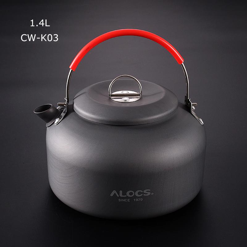 Alocs Cw-k02 Cw-k03 Outdoor Water Kettle Teapot Coffee Pot 0.8l 1.4l Aluminum For Picnic Camping Hiking Travel