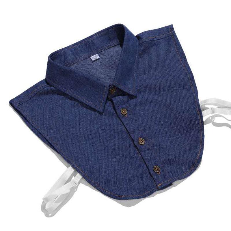 Perfect Match Plaid Fake Collar Shirt Women And Men Size 38 To 44 Dachable Collar Half Shirt Women Men False Collar Tie White Lapel Faux Col