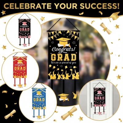 Graduation Class Decoration Door Flag Hanging Flag Graduation Party Decoration Supplies