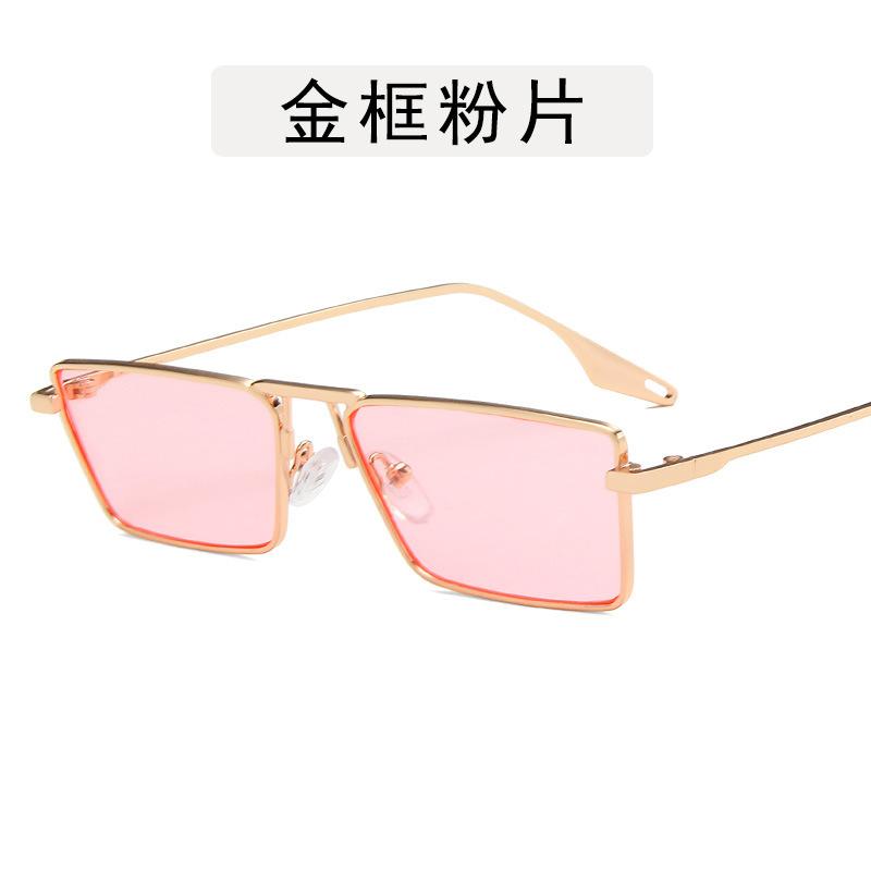 New Stylish Fashion Sunglasses Rectangle Shape Metal Frame Women's Sunglasses Outdoor Anti-glare Sunglasses for Men High Quality