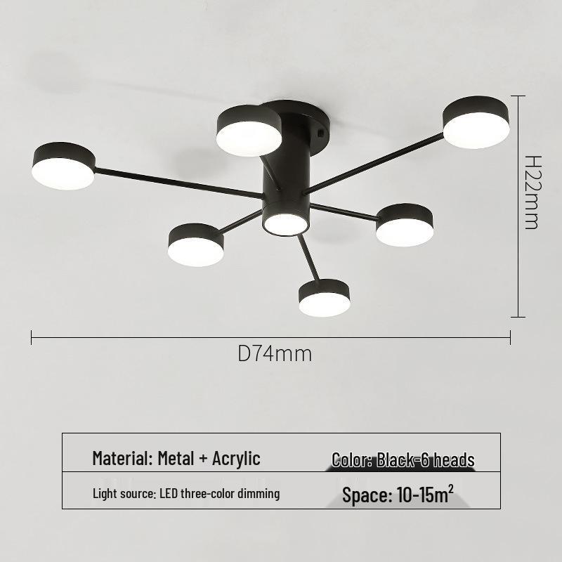 Nordic LED Ceiling Light: Modern Minimalist Design for Bedrooms & Living Rooms