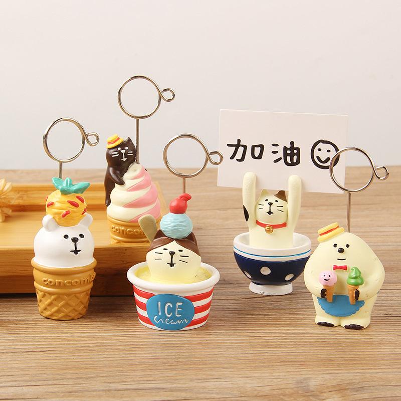 Homemade Photo Stand Desk Decor - Cute Cartoon Summer Ice Cream Series
