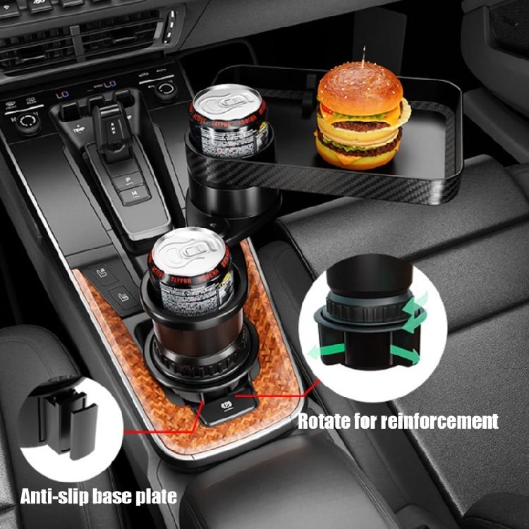 Car Interior Cup Holder Expandable Storage Space Food Table Tray Easy Installation For Multiple Vehicle Use