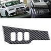 Kolfiber Strålkastare Strömbrytare Knapp Klistermärke Trimskydd Passar för Mitsubishi Lancer 2008‑2016 LHD