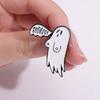 Horror Cute Ghost Shape Brooch Pin Paint Badges Cartoon Gothic Jewelry Gift For Friends Halloween Decoration Horror Cute Ghost S