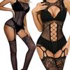 Lencería sexy, bodystocking de rejilla, ropa interior sexual con entrepierna abierta para mujer, vestido erótico, body, babydolls porno exóticos, atuendos