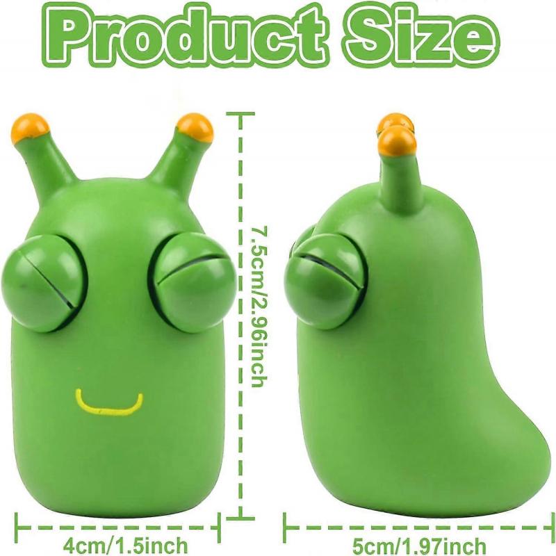 4 Stück Stressabbau-Spielzeug, Wurm-Quetschspielzeug, Graswurm-Quetschspielzeug, Springaugen-Quetschspielzeug, Lindert Angst bei Kindern und Erwachsenen