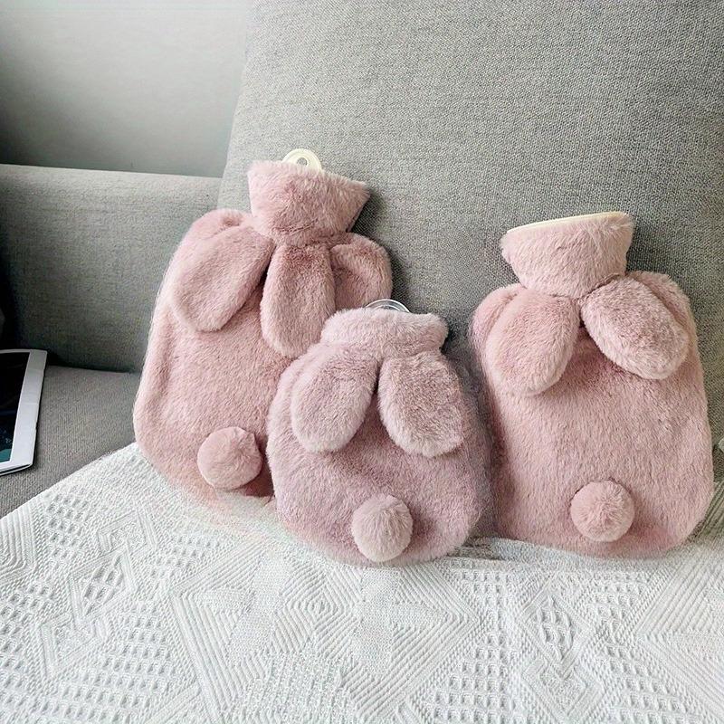 1 szt. Zimowy podgrzewacz do rąk Królik Termofor PVC z dzianinowym miękkim przytulnym pokrowcem Podgrzewacz do rąk.