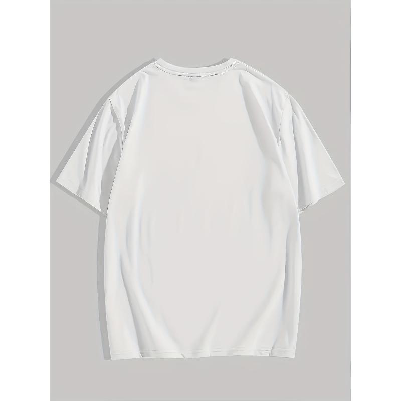European sizes This Men'S Short-Sleeve Crew-Neck T-Shirt Showcases a French Minimalist Retro Style Inspired by Urban Landmarks