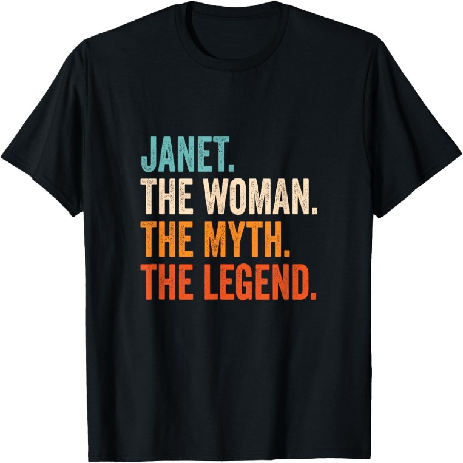 

Janet The Woman The Myth The Legend First Name Janet T-Shirt XXXXXL чорний