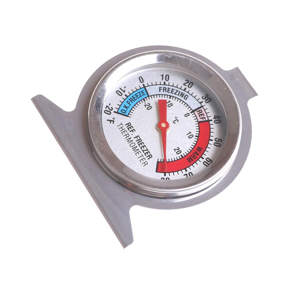 1pc Stainless Steel Refrigerator Freezer Thermometer Fridge Refrigeration Temperature Gauge Home Use