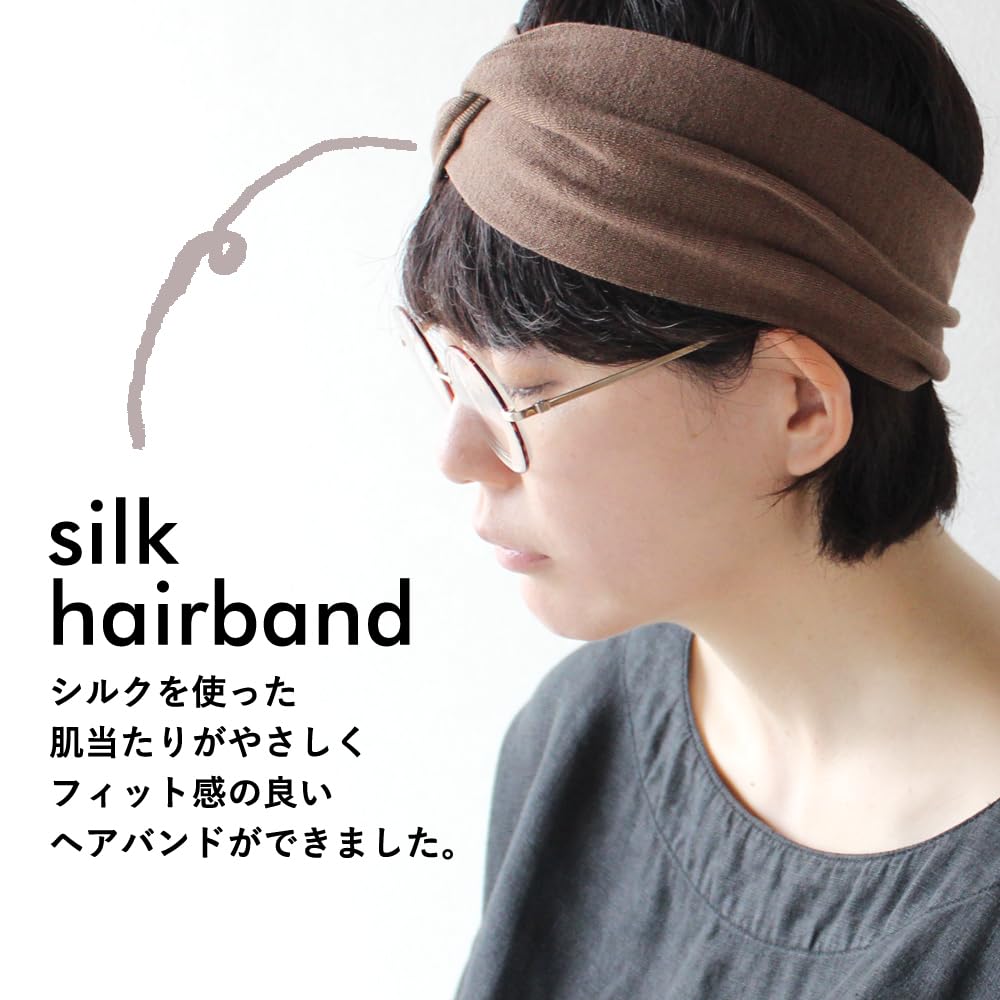 Socks Silk Made in One Size Fits Turban Cross Hair Perfect for Face Sweat Sensitive Moisturizing One Size Fits M&M Headband, Japan, Comfortable, All,