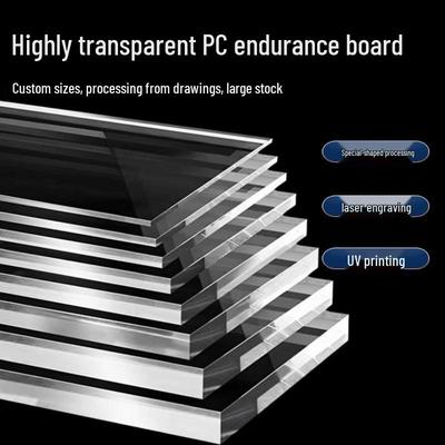 Transparente PET-PC-Ausdauerplatte: Starr, PVC Flammhemmend, Säure- & Alkalibeständig, Langlebig, Anpassbar für Gravur und Druck.