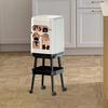 Double Compartment Pressing Trash Can with Storage Shelf Durable PP Material Suitable for Kitchen