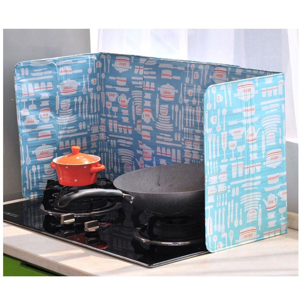 Splatter Shield Heat Insulation Protector Oil Splash Guard Oil Splash Proof Baffle Oil Splatter Screens Aluminium Foil Plate