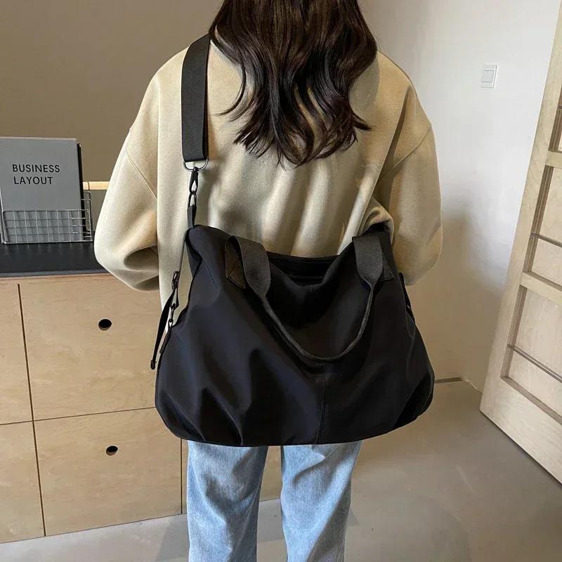 Solid Fabric Large Capacity Simple Versatile Shoulder and Crossbody Bags Casual Durable Super Cool Women's Bags