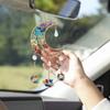 Hanging Crystal Stone Craft Dreamcatchers Colorful Moon Shape Suncatchers Ornament Rainbow Maker Car Hangers Home Decors
