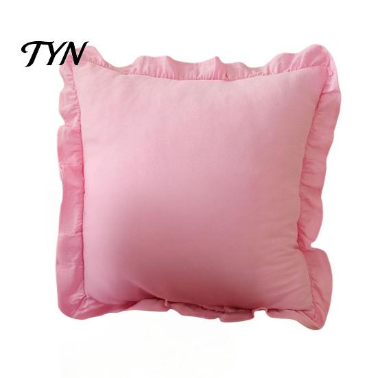 Federe Minimaliste Moderne per Cuscini, Copricuscino Ruffle, Fodera a Quadri in Cotone con Bordo Arricciato, 18x18 Pollici Accessori per la Casa del Soggiorno 20x12