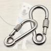 2 Pcs Locking Carabiner Screw Gate Buckle Heavy Duty Carabiner Stainless Steel Screw Lock Carabiner Hooks Durable
