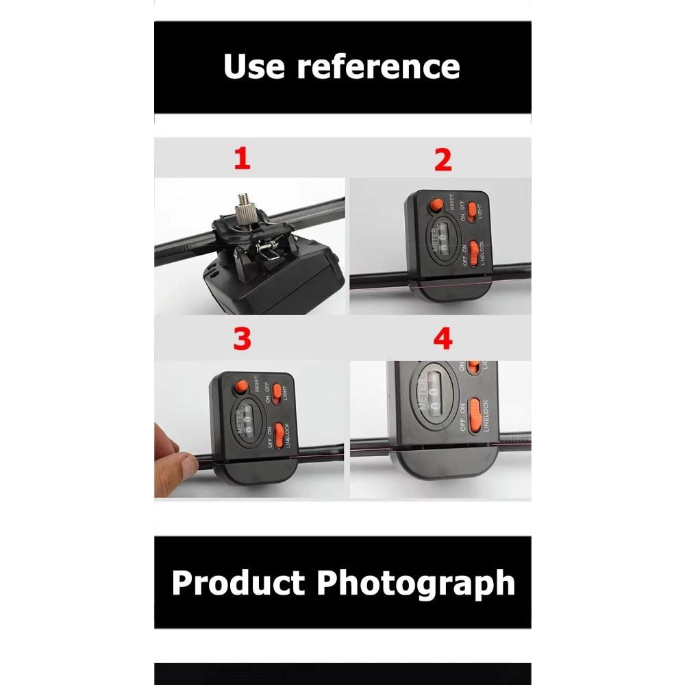 0-99.9M Pesca Full-featured Equipped With Light Professional Depth Finder Counter Fishing Tool Plastic Tackle