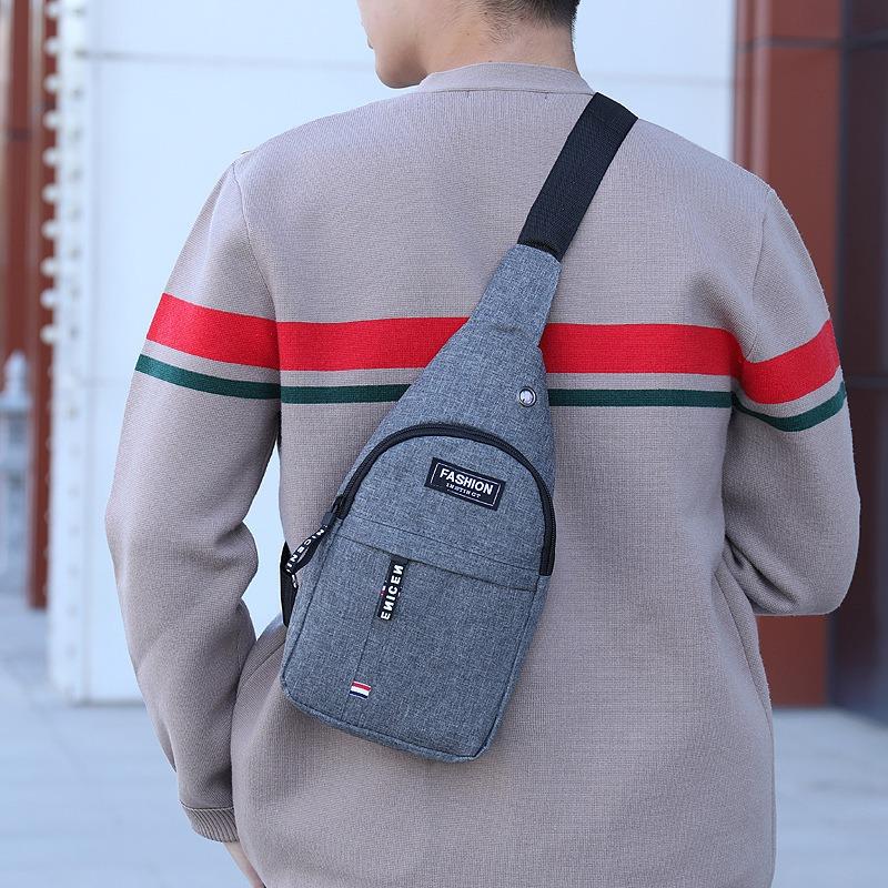 Large capacity messenger bag men's shoulder bag trendy breast bag men's bag small backpack trendy casual breast bag men's bag