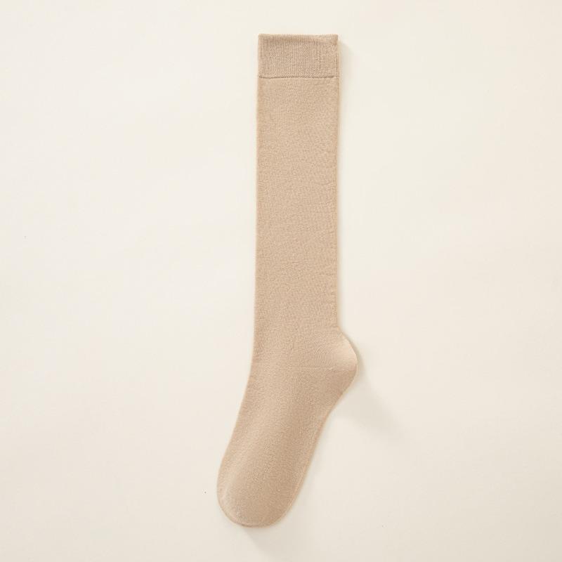 Knee Socks Women'S Autumn And Winter Extended Thigh Socks Micro-Pressure Calf Socks Solid Color Versatile Jk College Style Pure Cotton Socks Wholesale