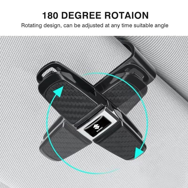 Car Sun Visor Glasses Clip Card Ticket Sunglasses Holder For Suzuki Jimny Samurai Vitara Swift Baleno SX4 Ignis Alto DZire Swace