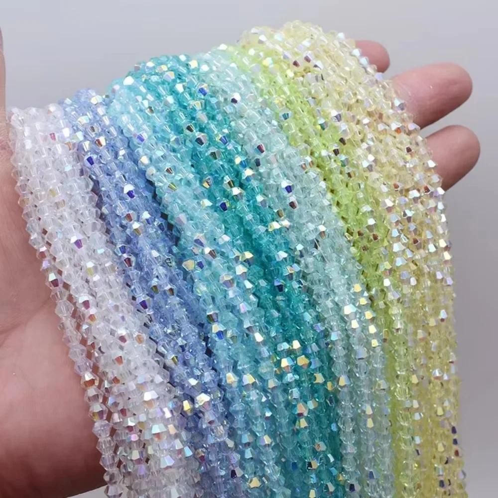 10pcs New 4mm Bicone Crystal Beads Glass Colorful Loose Spacer Beads DIY Austria Faceted Crystal Beads For Jewelry Making