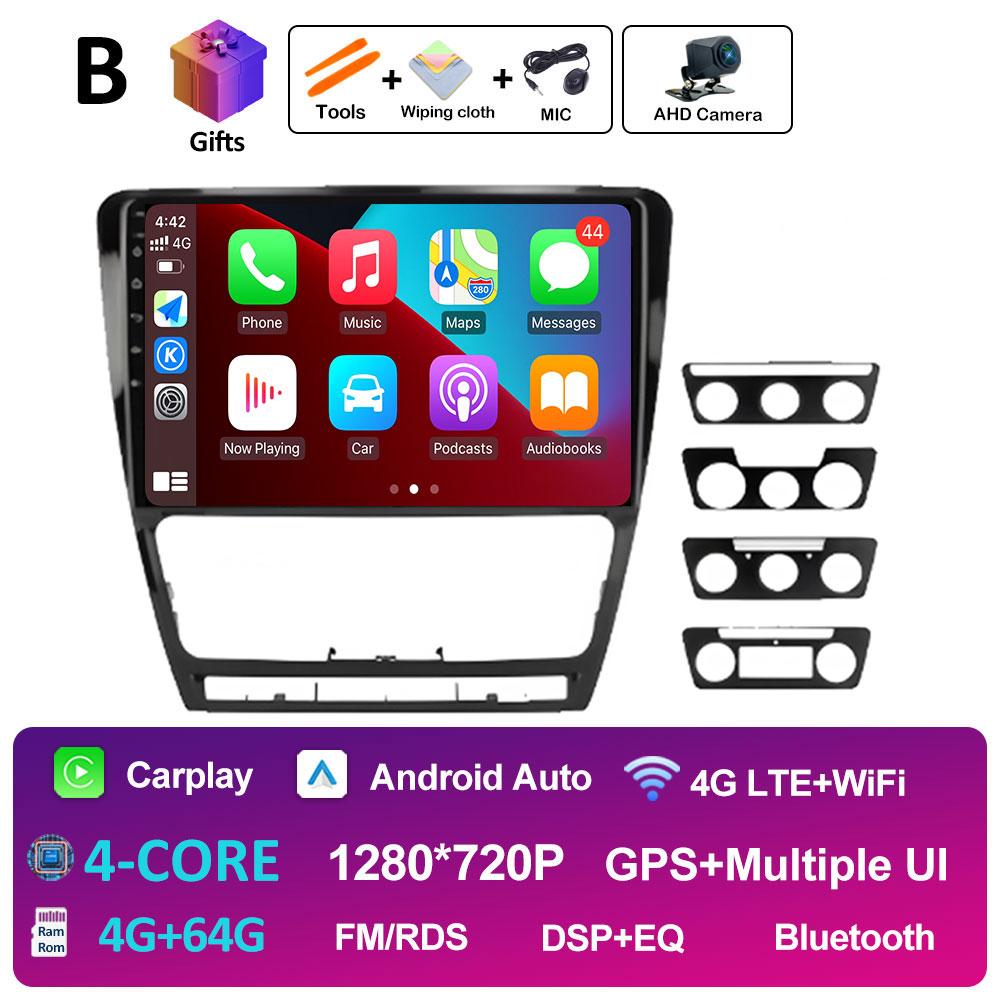 Intelligent System For Volkswagen Skoda Octavia 2 A5 2007 2008 2009 2010 2011 - 2014 Car Radio Player Android Auto Accessoires