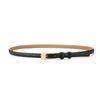 Womens Genuine Leather Slim Waist Belt For Dresses And Shirts With Metal Buckle For Casual Or Office Wear
