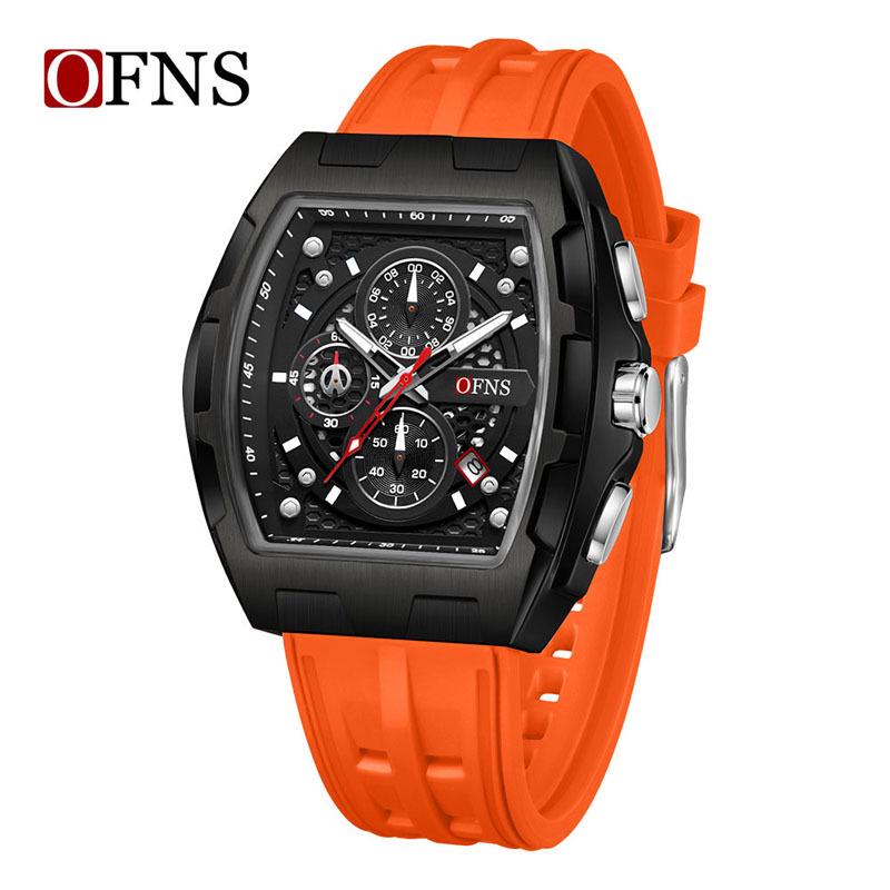 Oufanni Men s Six-Hand Luminous Chronograph Watch with Calendar
