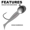 Fishing Tackle Accessory Jig Head Hook Fishing Jig Head Double Barbed Design Fish Hook Fishing Hook