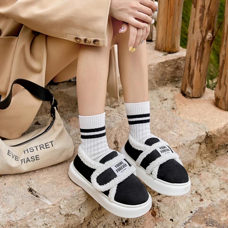 Winter Neue Modische Baumwollschuhe Damen Bequeme Warme Rutschfeste Baumwollpantoffeln Damen Komfort Baumwollschuhe Zapatos Mujer