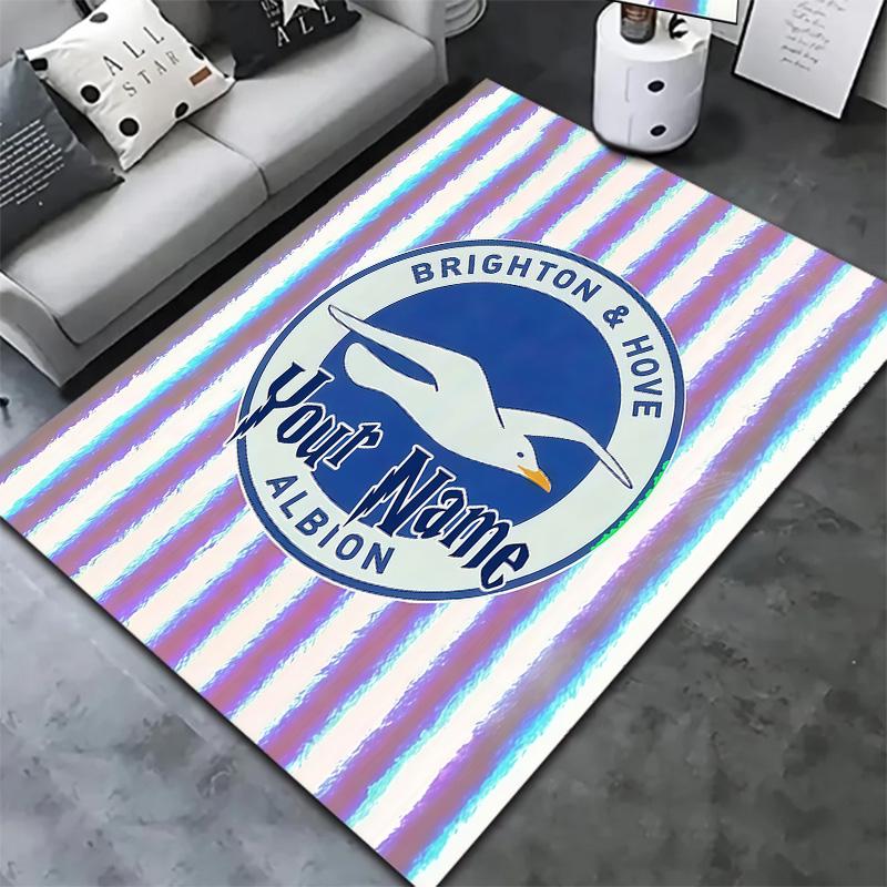 Brighton Hove Albion Custom Name Carpet Rug For Living Room Bedroom Home Sofa Decoration Kids Play Nonslip Floor Mat
